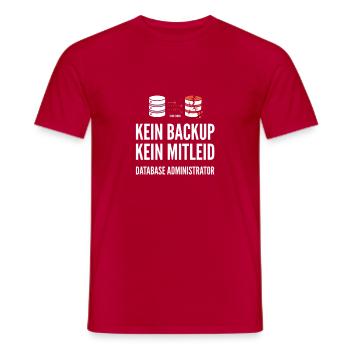 Programmierer Admin - Kein Backup Kein Mitleid - Männer T-Shirt - Rot - Vorne - AI Model Male 178 dark (178cm)