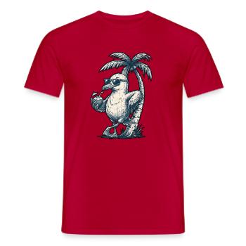 Cool Möwe Eis - Men's T-Shirt - red - Front - AI Model Male 178 dark (178cm)