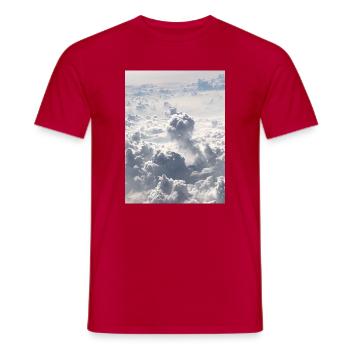 Clouds Dreaming Above the Sky - Men's T-Shirt - red - Front - AI Model Male 178 dark (178cm)