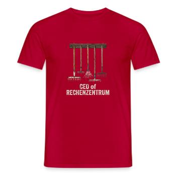 Leiter vom Rechenzentrum Gartenoutfit Gartenarbeit - Männer T-Shirt - Rot - Vorne - AI Model Male 178 dark (178cm)