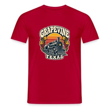 Grapevine Texas Zug Retro - Männer T-Shirt - Rot - Vorne - AI Model Male 178 dark (178cm)