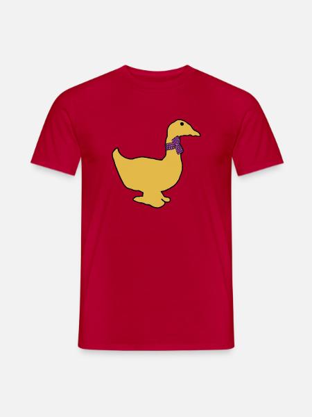 Paulo die gelbe Ente - Männer T-Shirt - Rot