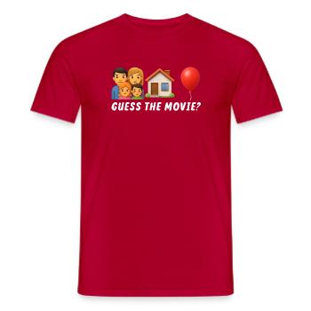 Guess the Movie Funny Humorous - Men's T-Shirt - red - Front - AI Model Male 178 dark (178cm)