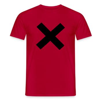 X - T-shirt homme - rouge - Devant - AI Model Male 178 dark (178cm)