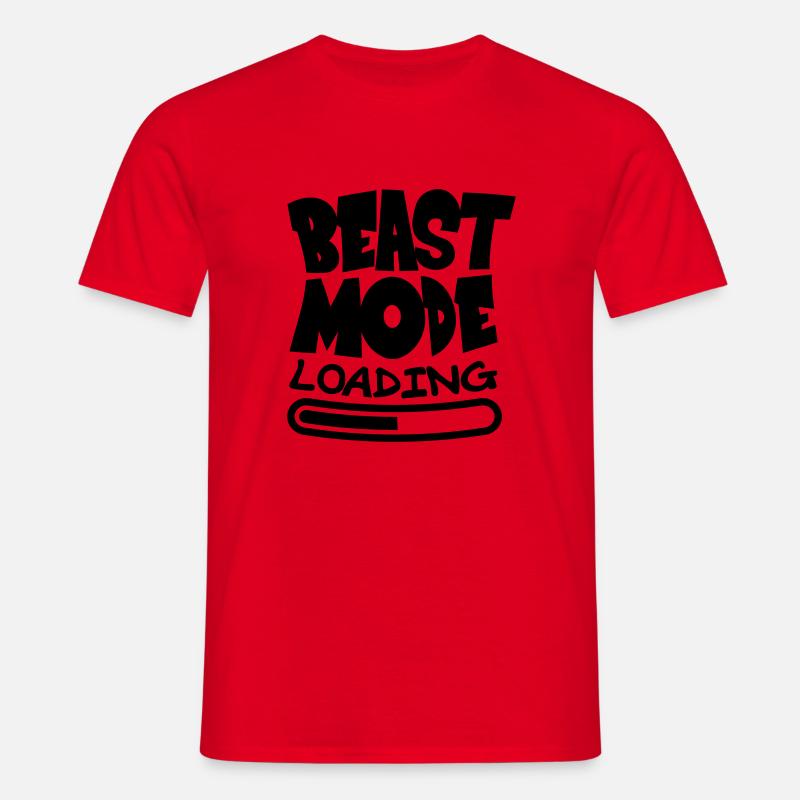 Beast ModeLoading Design - T-shirt Homme - rouge