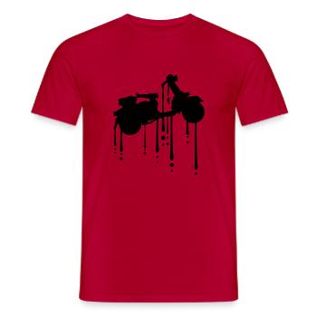 tropfen graffiti clipart fahren elektro roller fue - Männer T-Shirt - Rot - Vorne - AI Model Male 178 dark (178cm)