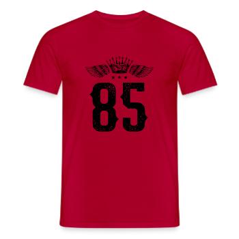 85 Number crown - Men's T-Shirt - red - Front - AI Model Male 178 dark (178cm)