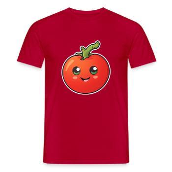 Tomato KawaiJapani Anime - Men's T-Shirt - red - Front - AI Model Male 178 dark (178cm)