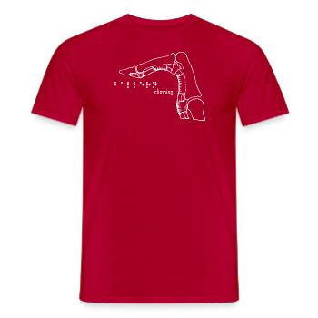 Crimp1 braille weiss - Männer T-Shirt - Rot - Vorne - AI Model Male 178 dark (178cm)