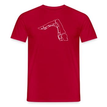 Crimp1 ohne Schrift weiss - Männer T-Shirt - Rot - Vorne - AI Model Male 178 dark (178cm)