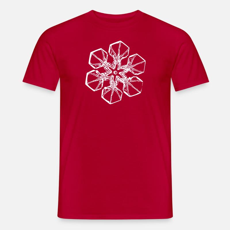 snowflake 2 white - Männer T-Shirt - Rot