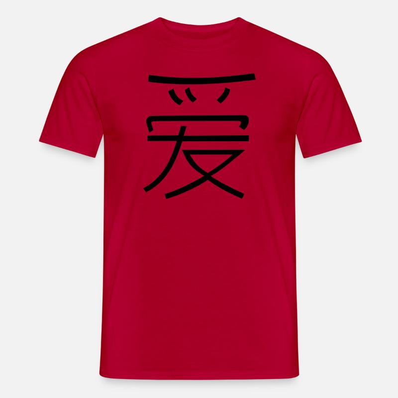 Liebe auf Chinesisch - Männer T-Shirt - Rot