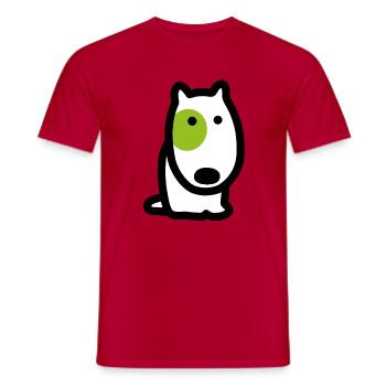 CORSO THE DOG with green eyes (front) - Men's T-Shirt - red - Front - AI Model Male 178 dark (178cm)
