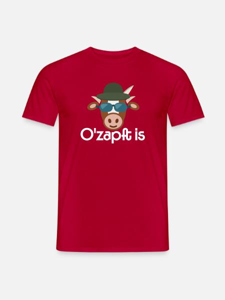 O'zapft is Kuh weiß - Männer T-Shirt - Rot