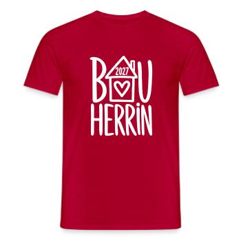 Bauherrin 2027 - Männer T-Shirt - Rot - Vorne - AI Model Male 178 dark (178cm)