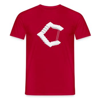 Treppe Fehlkonstruktion - Männer T-Shirt - Rot - Vorne - AI Model Male 178 dark (178cm)