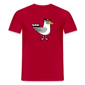 Angry Seagull - Men's T-Shirt - red - Front - AI Model Male 178 dark (178cm)