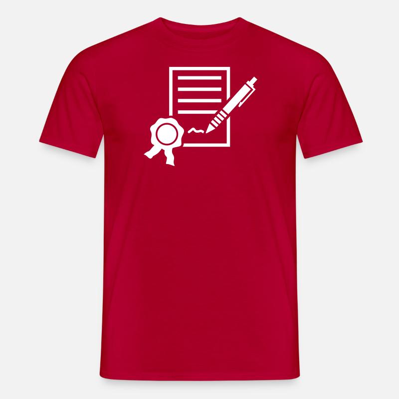 Vertrag - Männer T-Shirt - Rot