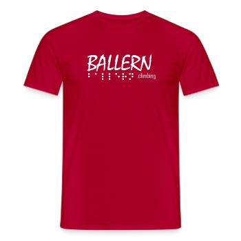 logo weiss - Männer T-Shirt - Rot - Vorne - AI Model Male 178 dark (178cm)