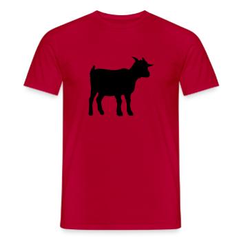 Chèvre - T-shirt homme - rouge - Devant - AI Model Male 178 dark (178cm)