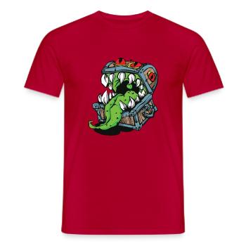 Mimic Treasure Chest RPG Game - Men's T-Shirt - red - Front - AI Model Male 178 dark (178cm)