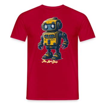 Vintage Robots - Men's T-Shirt - red - Front - AI Model Male 178 dark (178cm)
