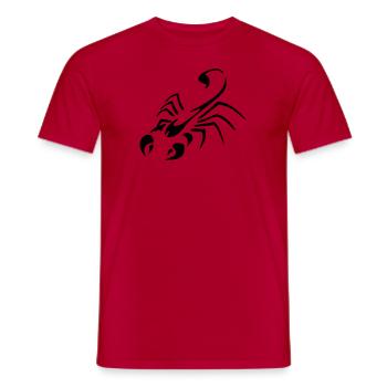scorpione - Men's T-Shirt - red - Front - AI Model Male 178 dark (178cm)