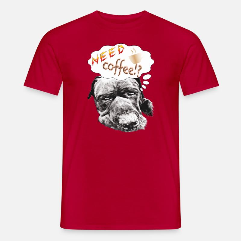 NEED coffee !? - Männer T-Shirt - Rot