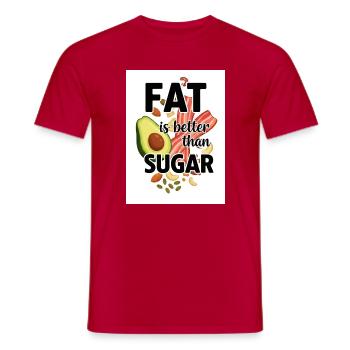 Gesunde Alternative mit Avocado und Fleisch, Keto - Männer T-Shirt - Rot - Vorne - AI Model Male 178 dark (178cm)