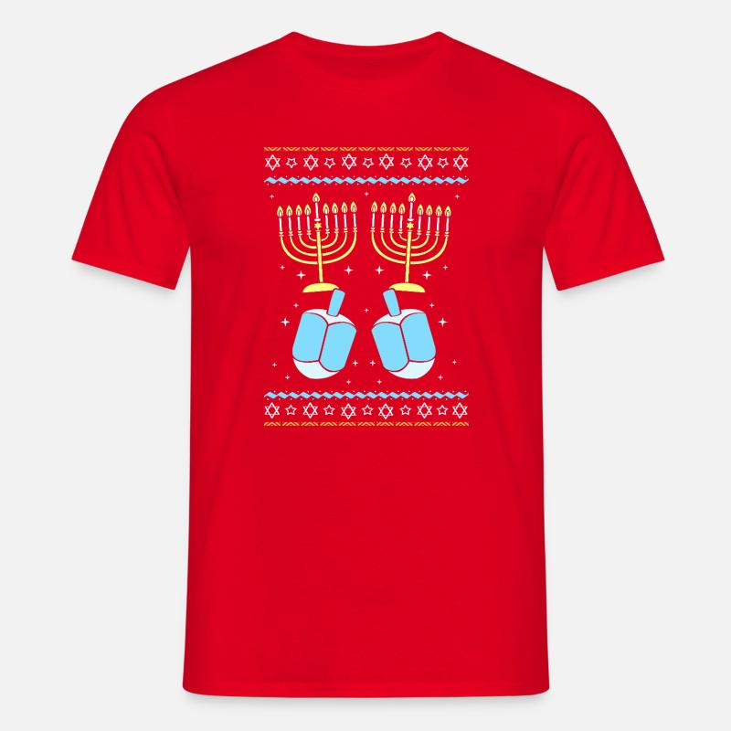 Hanoukka Hanoukka Hanoukka - T-shirt Homme - rouge