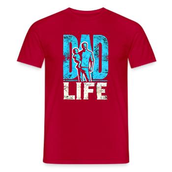 Dad Life Duo Silhouette Graphic, Best Fathers  - Men's T-Shirt - red - Front - AI Model Male 178 dark (178cm)