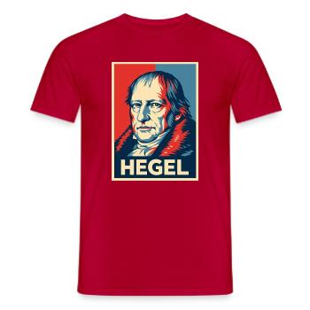 Hegel Pop Art Portrait - Men's T-Shirt - red - Front - AI Model Male 178 dark (178cm)
