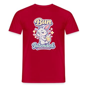 Jardin de Pâques Printemps Été Bunny Bunny - T-shirt homme - rouge - Devant - AI Model Male 178 dark (178cm)