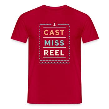 Miss Reel Nautical Pastel - Männer T-Shirt - Rot - Vorne - AI Model Male 178 dark (178cm)