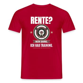 Rente Nein danke Ich hab Training Darts Vintage - Männer T-Shirt - Rot - Vorne - AI Model Male 178 dark (178cm)