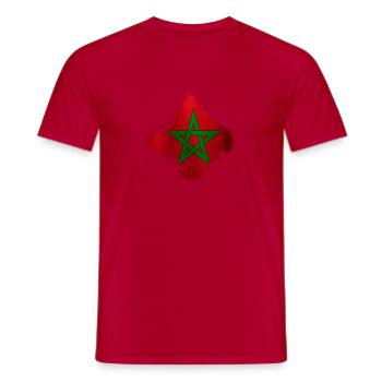 Flag of Morocco - Men's T-Shirt - red - Front - AI Model Male 178 dark (178cm)