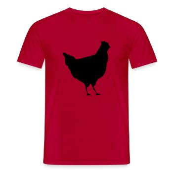 coq les poule poulet - T-shirt homme - rouge - Devant - AI Model Male 178 dark (178cm)
