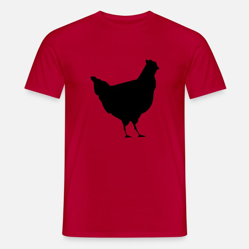 bauernhof hahn huhn vogel - Männer T-Shirt - Rot