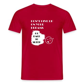 Funny Motivational t-shirt - Men's T-Shirt - red - Front - AI Model Male 178 dark (178cm)