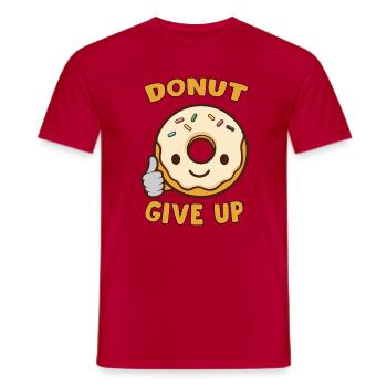 Doughnut Dreamer Motivation - Men's T-Shirt - red - Front - AI Model Male 178 dark (178cm)