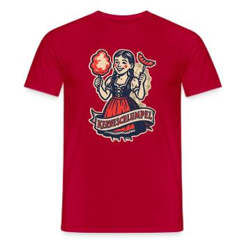 „Kerweschlumpel“ – ein klassischer Ausdruck aus de - Männer T-Shirt - Rot - Vorne - AI Model Male 178 dark (178cm)