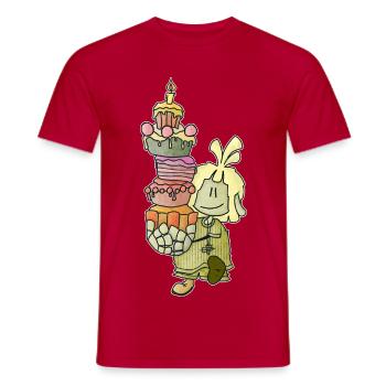 Mael - l’insert à gâteau ! / - T-shirt homme - rouge - Devant - AI Model Male 178 dark (178cm)
