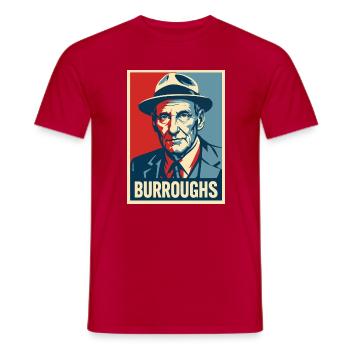 Burroughs Pop Art Portrait - T-shirt homme - rouge - Devant - AI Model Male 178 dark (178cm)