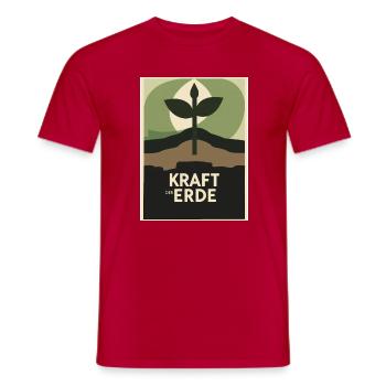 Kraft der Erde Natur 1930s  - Männer T-Shirt - Rot - Vorne - AI Model Male 178 dark (178cm)