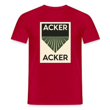Acker minimalitisch 1930 Poster - Männer T-Shirt - Rot - Vorne - AI Model Male 178 dark (178cm)