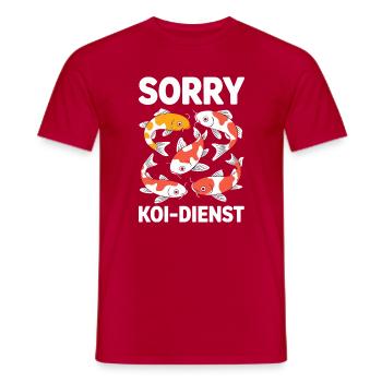 Désolé service de carpes koi drôle de poisson de carpe - T-shirt homme - rouge - Devant - AI Model Male 178 dark (178cm)