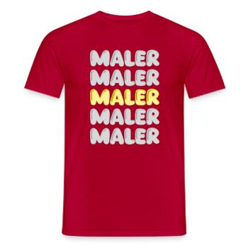 Beruf Maler - Männer T-Shirt - Rot - Vorne - AI Model Male 178 dark (178cm)