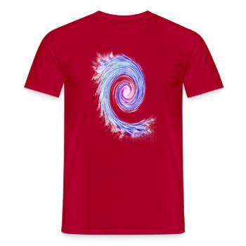 Pastel Swirl Spiral - Men's T-Shirt - red - Front - AI Model Male 178 dark (178cm)
