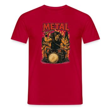 Metal Beater - Männer T-Shirt - Rot - Vorne - AI Model Male 178 dark (178cm)