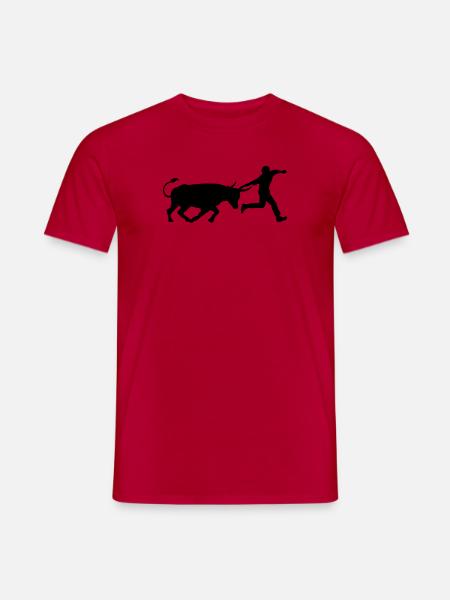 marradas bull and human - Men's T-Shirt - red
